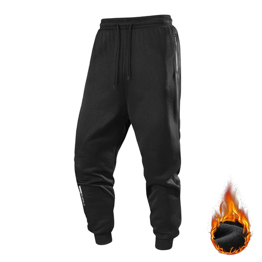 Men's Winter Sweatpants - Thermal Running Pants With Elastic Waist & Fleece Jogging Trousers - ZOOMNSTORE