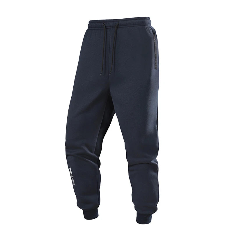 Men's Winter Sweatpants - Thermal Running Pants With Elastic Waist & Fleece Jogging Trousers - ZOOMNSTORE