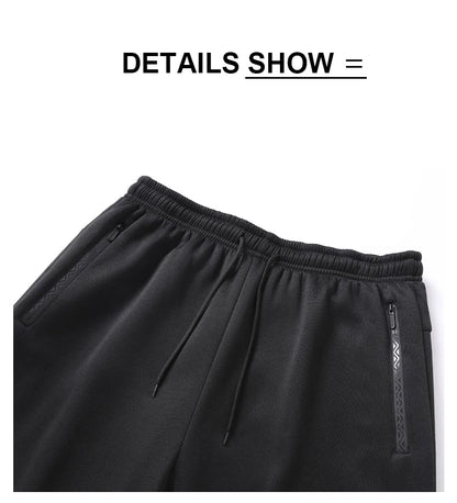 Men's Winter Sweatpants - Thermal Running Pants With Elastic Waist & Fleece Jogging Trousers - ZOOMNSTORE