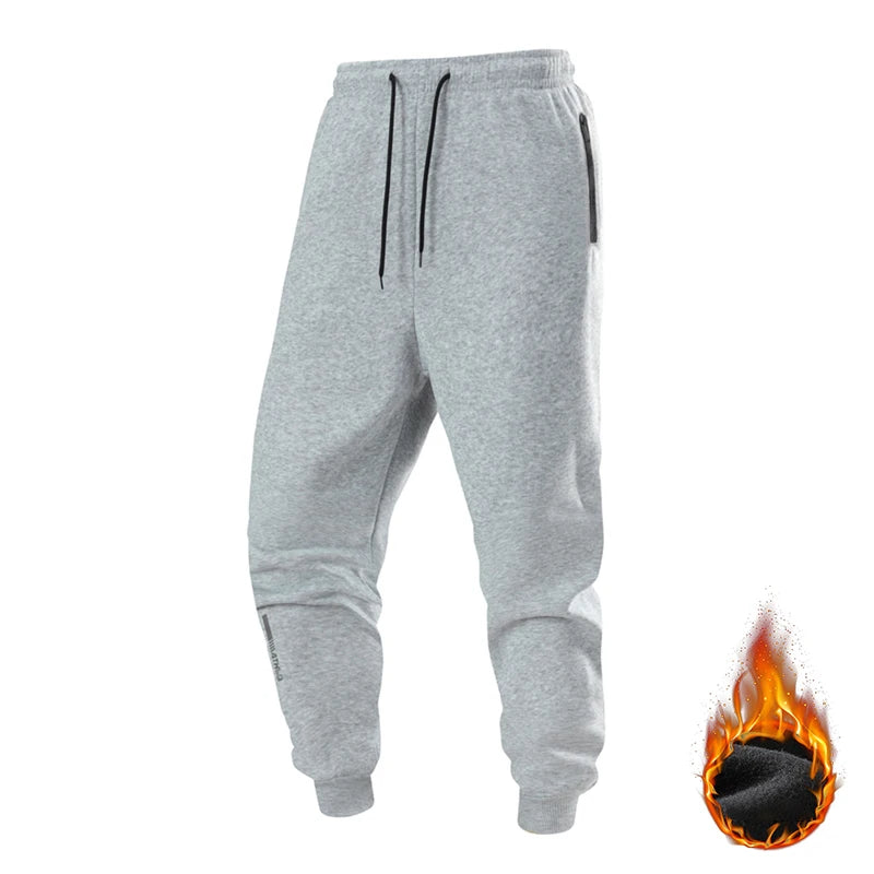 Men's Winter Sweatpants - Thermal Running Pants With Elastic Waist & Fleece Jogging Trousers - ZOOMNSTORE