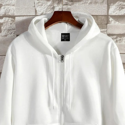 Men's Zipper Hoodie - Casual Long Sleeve Hooded Sweatshirt | Autumn Winter Cotton Blend - ZOOMNSTORE