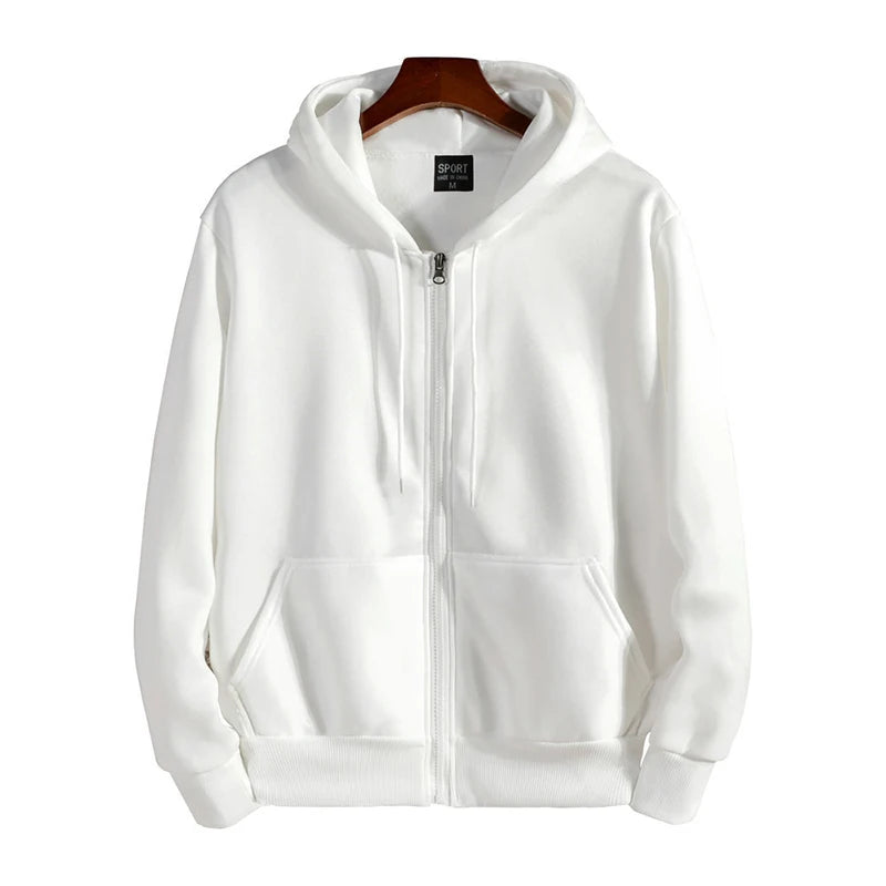 Men's Zipper Hoodie - Casual Long Sleeve Hooded Sweatshirt | Autumn Winter Cotton Blend - ZOOMNSTORE