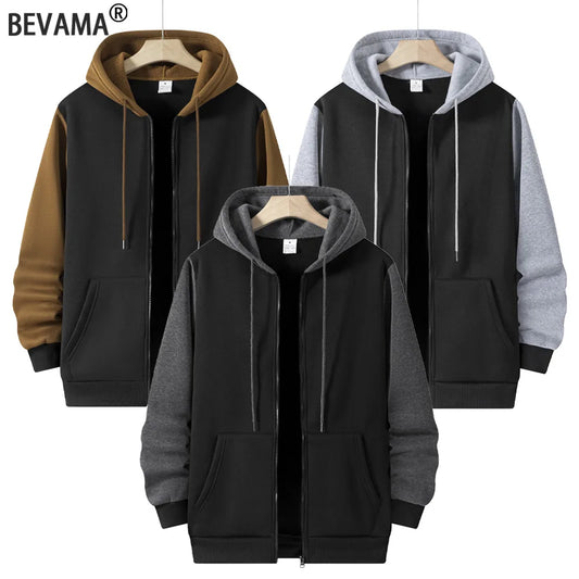 Men's Zipper Hoodies - Casual Hooded Jacket With Multi Pockets | Lightweight Polyester - ZOOMNSTORE