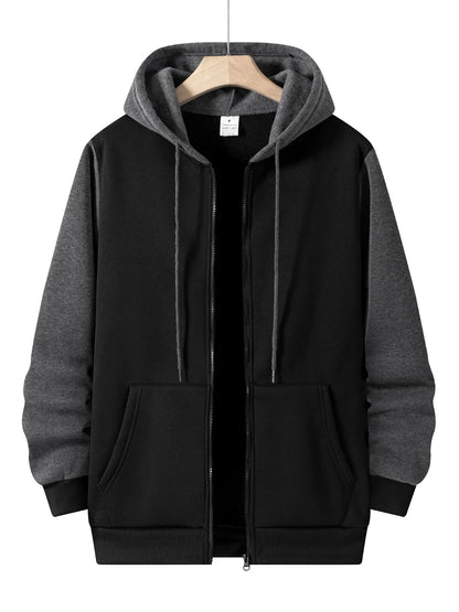 Men's Zipper Hoodies - Casual Hooded Jacket With Multi Pockets | Lightweight Polyester - ZOOMNSTORE
