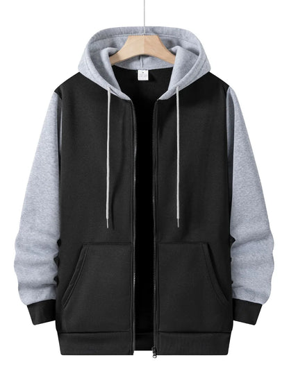 Men's Zipper Hoodies - Casual Hooded Jacket With Multi Pockets | Lightweight Polyester - ZOOMNSTORE