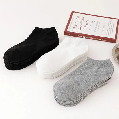 Mens Ankle Socks - 10 Pairs Breathable Cotton Summer Socks - ZOOMNSTORE