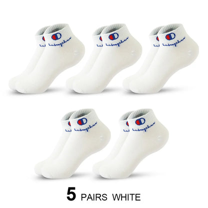 Mens Ankle Socks - Cotton Athletic Socks Breathable Black  White Classic Fashion 51020 Pairs - ZOOMNSTORE