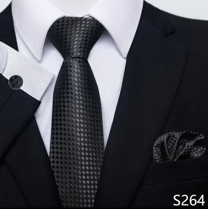 Mens Blue Gold Tie  Pocket Square Set - Wedding  Party Accessories - ZOOMNSTORE