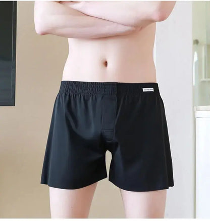 Mens Boxer Shorts Large Size - Ice Silk Breathable Sleepwear Pants | Loose Fit Boxers - ZOOMNSTORE