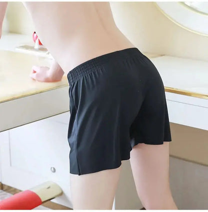 Mens Boxer Shorts Large Size - Ice Silk Breathable Sleepwear Pants | Loose Fit Boxers - ZOOMNSTORE