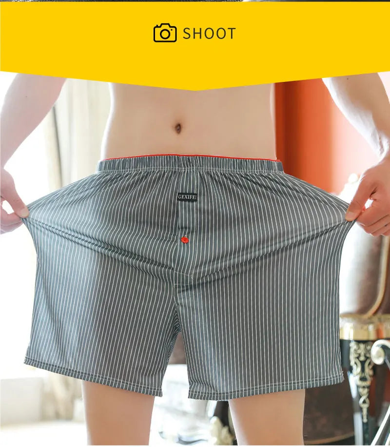 Mens Boxer Shorts – Large Size Ice Silk Breathable Summer Underwear Pants - ZOOMNSTORE