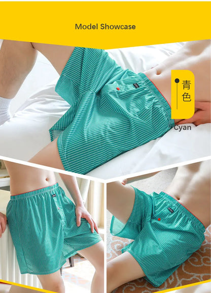 Mens Boxer Shorts – Large Size Ice Silk Breathable Summer Underwear Pants - ZOOMNSTORE
