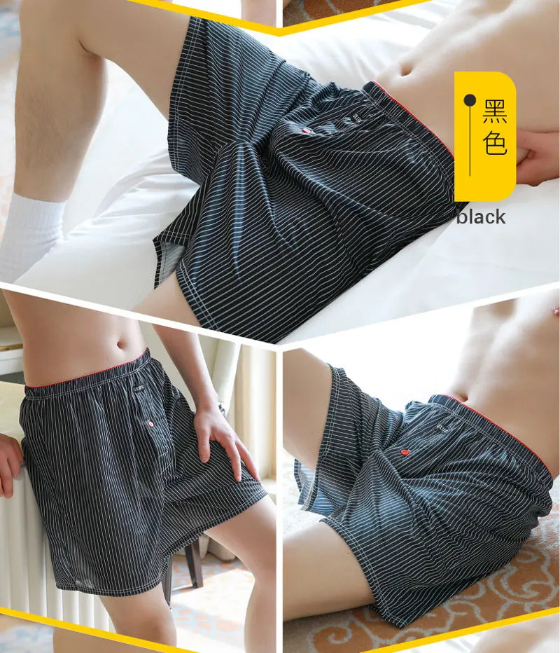 Mens Boxer Shorts – Large Size Ice Silk Breathable Summer Underwear Pants - ZOOMNSTORE