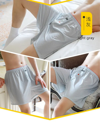 Mens Boxer Shorts – Large Size Ice Silk Breathable Summer Underwear Pants - ZOOMNSTORE