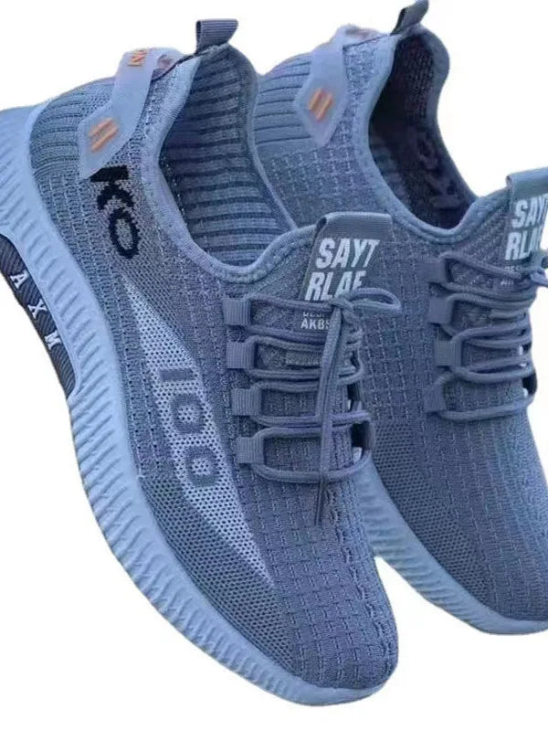 Mens Breathable Anti-Slip Sports Sneakers - Casual Flat Heel Shoes - ZOOMNSTORE