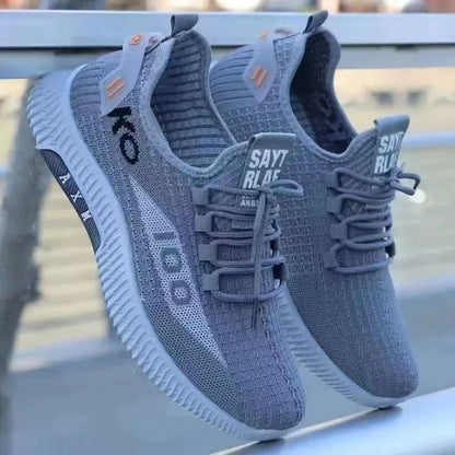 Mens Breathable Anti-Slip Sports Sneakers - Casual Flat Heel Shoes - ZOOMNSTORE