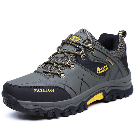 Mens Breathable Leather Sneakers - Comfortable Non-Slip Casual Walking  Hiking Shoes - ZOOMNSTORE