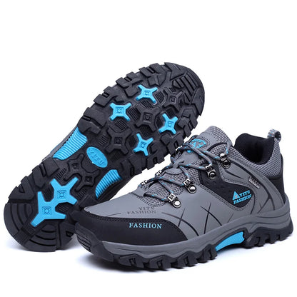 Mens Breathable Leather Sneakers - Comfortable Non-Slip Casual Walking  Hiking Shoes - ZOOMNSTORE