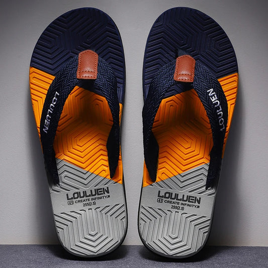 Mens Breathable Summer Flip Flops - Casual Beach Slippers - ZOOMNSTORE