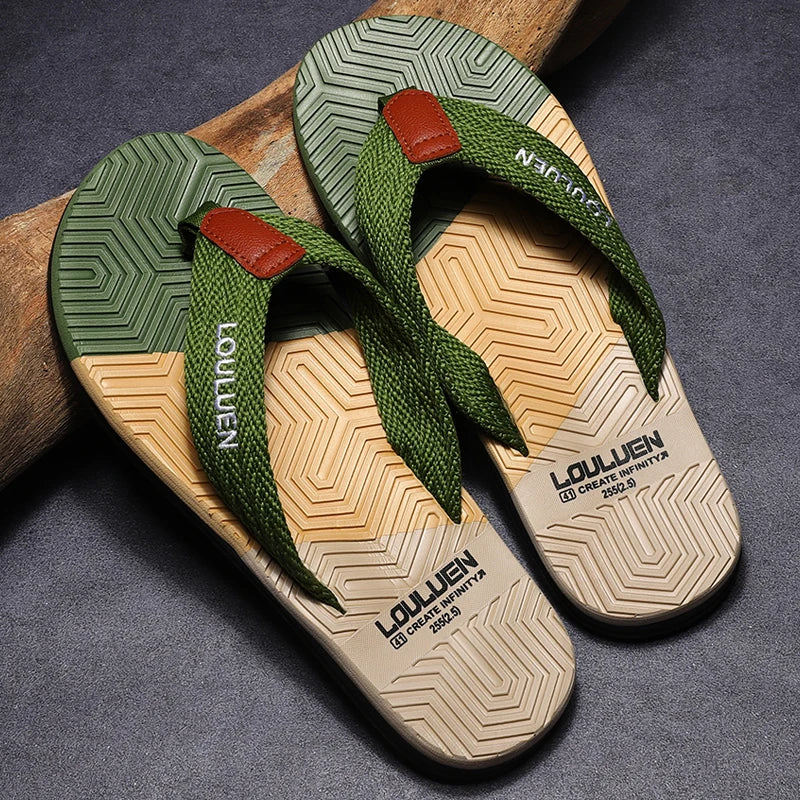 Mens Breathable Summer Flip Flops - Casual Beach Slippers - ZOOMNSTORE