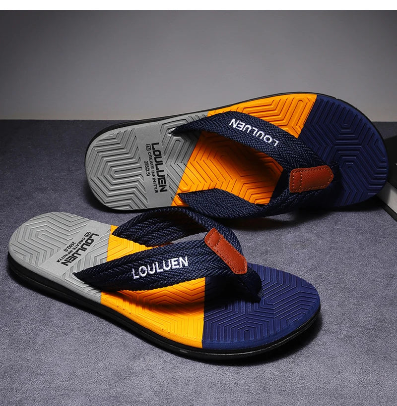Mens Breathable Summer Flip Flops - Casual Beach Slippers - ZOOMNSTORE