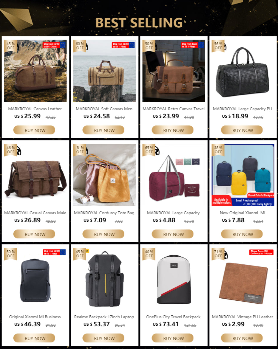 Mens Canvas Leather Duffel Bag - Travel Tote  Weekend Luggage - ZOOMNSTORE