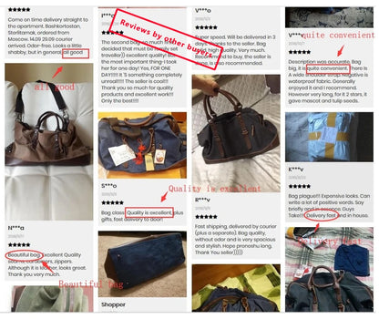 Mens Canvas Leather Duffel Bag - Travel Tote  Weekend Luggage - ZOOMNSTORE