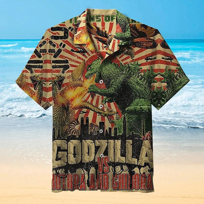 Mens Casual 3D Printed Halloween Shirt - Short Sleeve Horror Print - ZOOMNSTORE