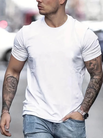 Mens Casual Cotton Graphic T-Shirt - Slim Fit Summer Top - ZOOMNSTORE