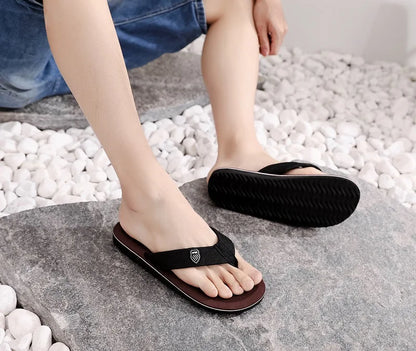Mens Casual Flip Flops - Non-Slip Summer Beach Slides - ZOOMNSTORE