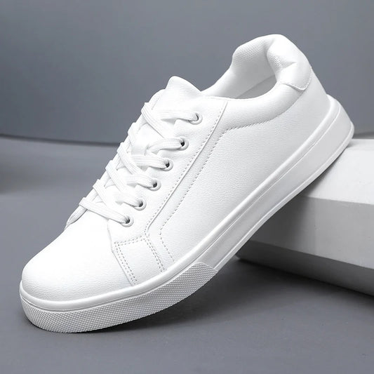 Mens Casual Moccasin Sneakers - Comfortable Black and White Business Shoes - ZOOMNSTORE