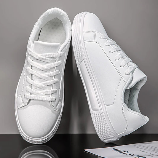 Mens Casual PU Leather Sneakers - Comfortable Autumn Shoes - ZOOMNSTORE
