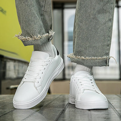 Mens Casual PU Leather Sneakers - Comfortable Autumn Shoes - ZOOMNSTORE