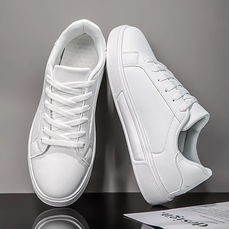 Mens Casual PU Leather Sneakers - Comfortable Autumn Shoes - ZOOMNSTORE