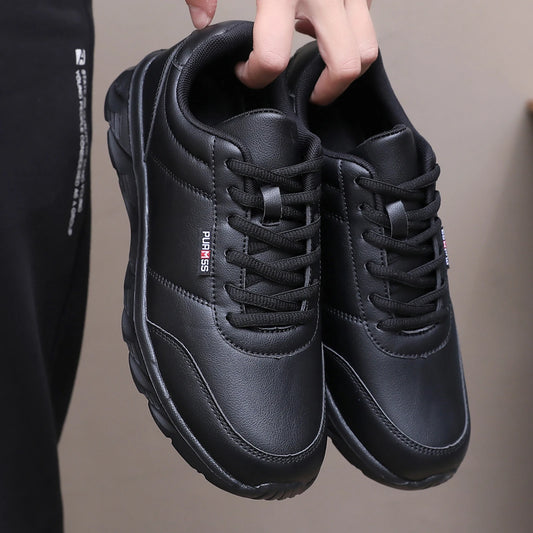 Mens Casual Running Sneakers - Soft Fitness Jogging Shoes in Black and White - ZOOMNSTORE