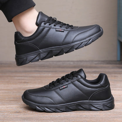Mens Casual Running Sneakers - Soft Fitness Jogging Shoes in Black and White - ZOOMNSTORE