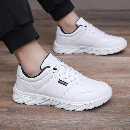 Mens Casual Running Sneakers - Soft Fitness Jogging Shoes in Black and White - ZOOMNSTORE