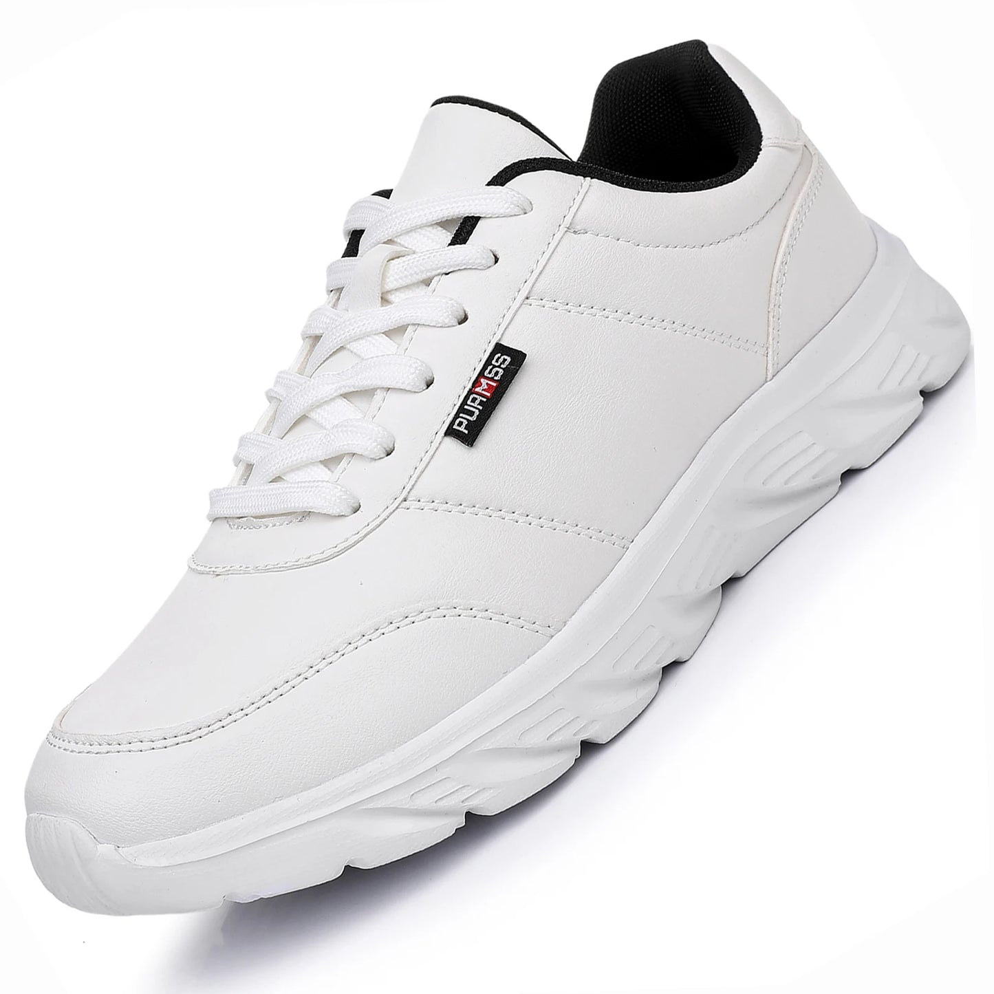 Mens Casual Running Sneakers - Soft Fitness Jogging Shoes in Black and White - ZOOMNSTORE