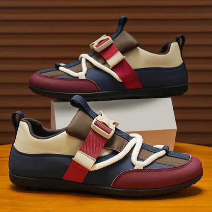 Mens Casual Shoes 2025 New Lightweight Breathable Leather Sneakers Suitable Walking Street Fashion Sports Flat Skate Shoes Man - ZOOMNSTORE