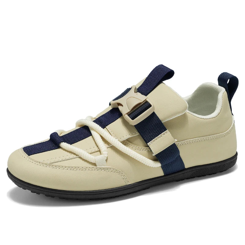 Mens Casual Shoes 2025 New Lightweight Breathable Leather Sneakers Suitable Walking Street Fashion Sports Flat Skate Shoes Man - ZOOMNSTORE