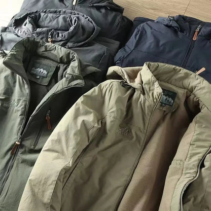 Mens Casual Tactical Jacket - Warm Padded Outdoor Coat for Autumn and Winter - ZOOMNSTORE