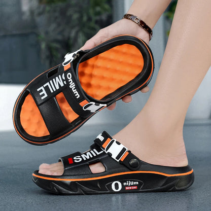 Mens Comfortable Massage Slippers - Indoor Outdoor Sandals and Clogs - ZOOMNSTORE
