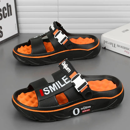 Mens Comfortable Massage Slippers - Indoor Outdoor Sandals and Clogs - ZOOMNSTORE