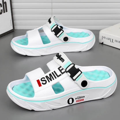 Mens Comfortable Massage Slippers - Indoor Outdoor Sandals and Clogs - ZOOMNSTORE