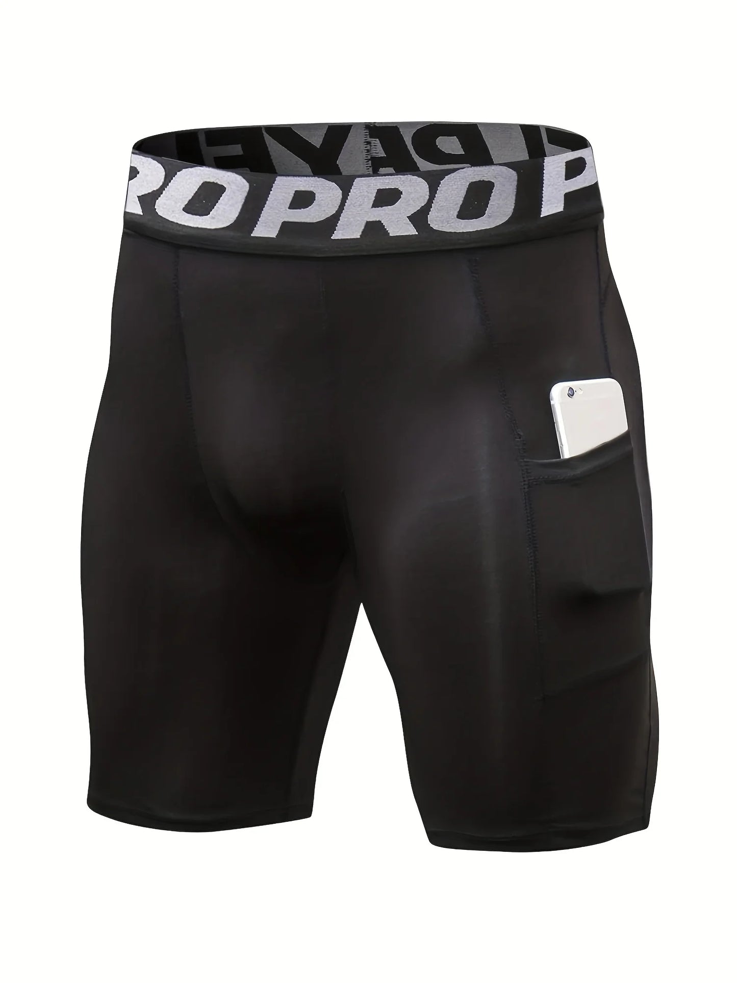 Mens Compression Running Shorts - Spandex Athletic Shorts with Pocket - ZOOMNSTORE