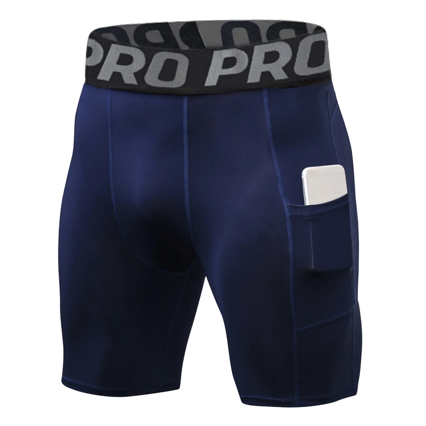 Mens Compression Running Shorts - Spandex Athletic Shorts with Pocket - ZOOMNSTORE