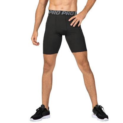 Mens Compression Running Shorts - Spandex Athletic Shorts with Pocket - ZOOMNSTORE