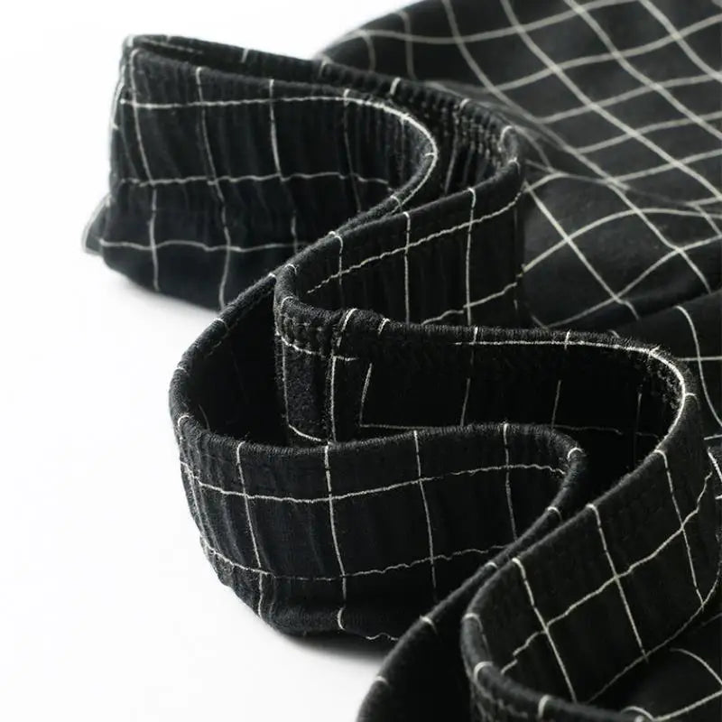 Mens Cotton Boxers | Comfortable Loose Casual Sleepwear Boxers In Soft Knit Fabric Plaid Design - ZOOMNSTORE