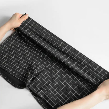 Mens Cotton Boxers | Comfortable Loose Casual Sleepwear Boxers In Soft Knit Fabric Plaid Design - ZOOMNSTORE