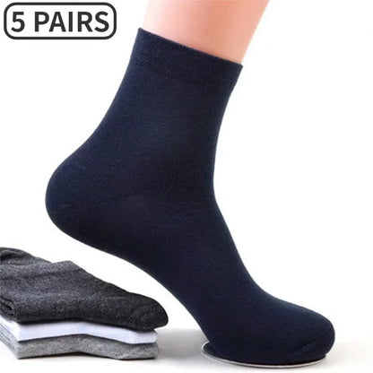 Mens Cotton Crew Socks - 10 Pairs Casual Business Breathable Size 38-45 - ZOOMNSTORE